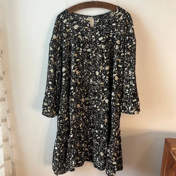 Suzanne Betro Dresses | Suzanne Betro Boho Flowy Lightweight Dress. Size 4x. | Color: Black/Cream | Size: 4x | Karmagypsy2245's Closet